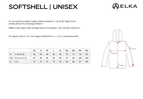 ELKA Unisex softshell Jakke - Dame / Herre -