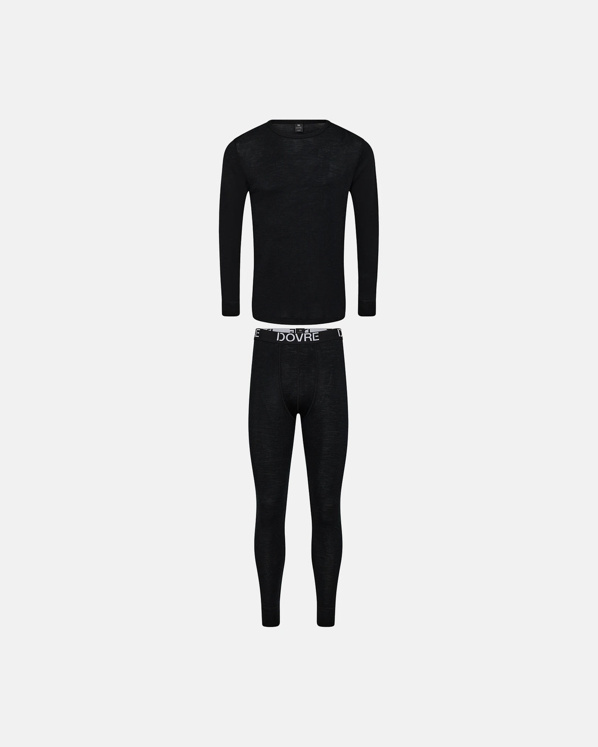 Dovre Skiundertøj Sæt Herre i 100% uld - Sort - Sort