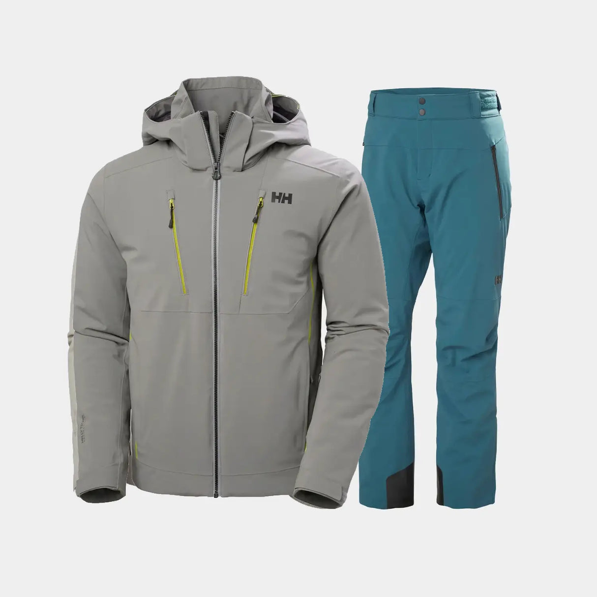 Helly Hansen Men's Alpha 4.0 Skisæt Herre - Concrete / Dark Creek - 2XL