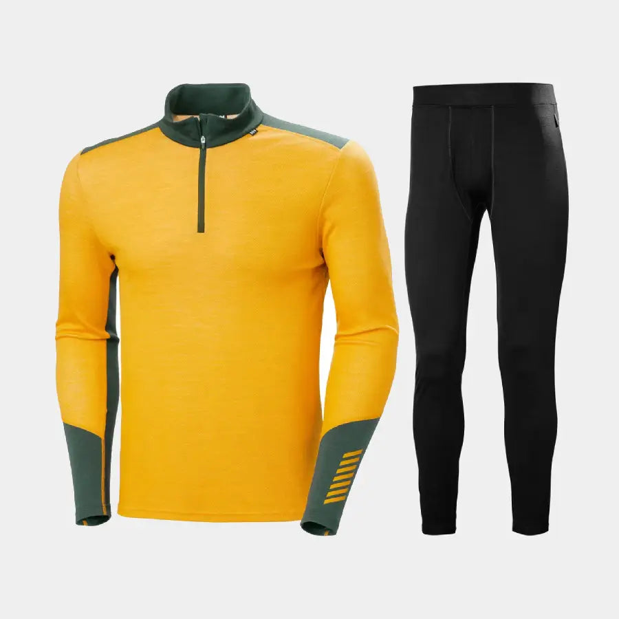 Helly Hansen Men's Half-Zip Skiundertøj Sæt Herre - Cloudberry / Black - 2XL