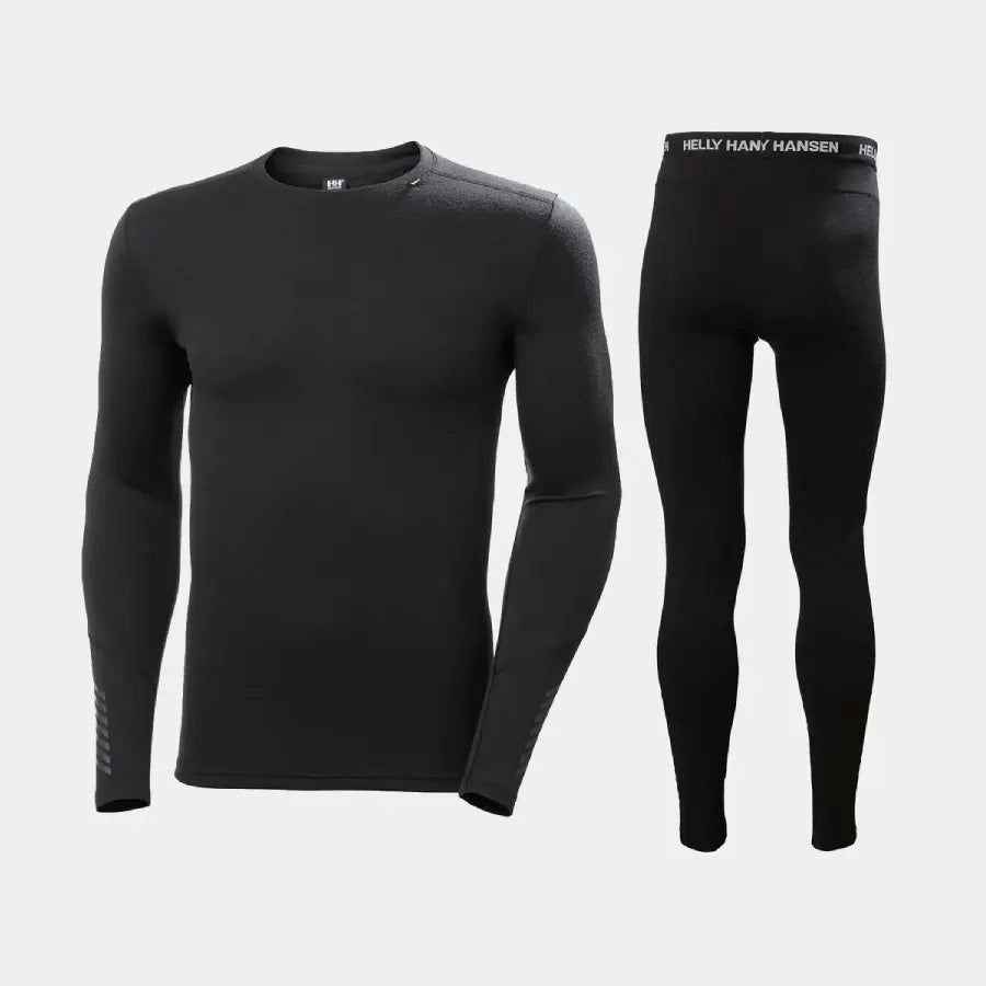 Helly Hansen Men's LIFA® Merino Midweight Crew & Pants Skiundertøj Sæt Herre - Black - XXL