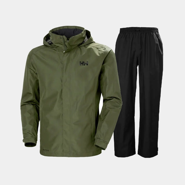 Helly Hansen Men's Dubliner & HH Regnsæt Herre - Utility Green / Black - 5XL