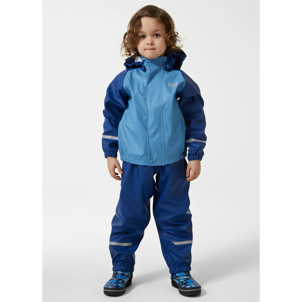 Helly Hansen Kids' Bergen 2.0 PU Rainset Regnsæt Børn - Deep Fjord - Deep Fjord