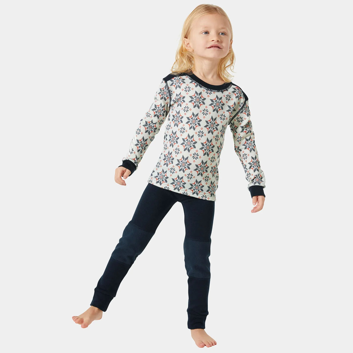 Helly Hansen Kids' Graphic LIFA® Merino Wool Base Layer Set Skiundertøj Børn - Navy -