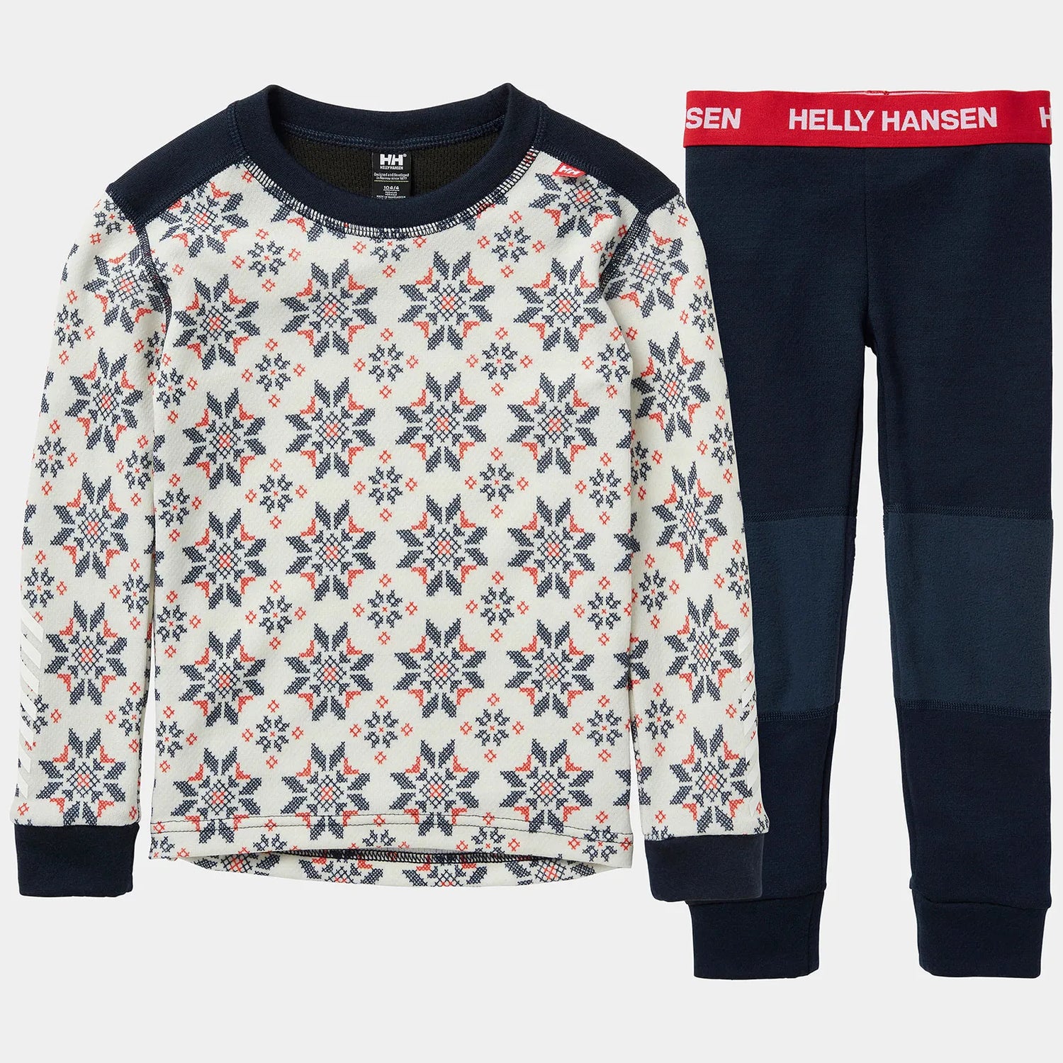 Helly Hansen Kids' Graphic LIFA® Merino Wool Base Layer Set Skiundertøj Børn - Navy - Navy