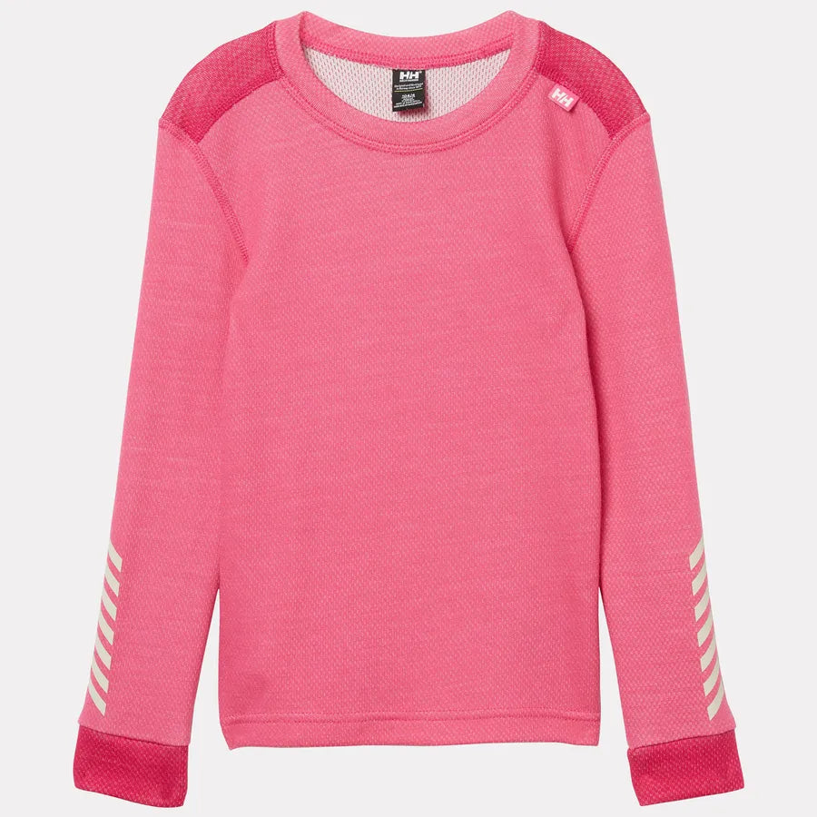 Helly Hansen Kids' LIFA® Merino Wool Base Layer Set Skiundertøj Børn - Hot Pink