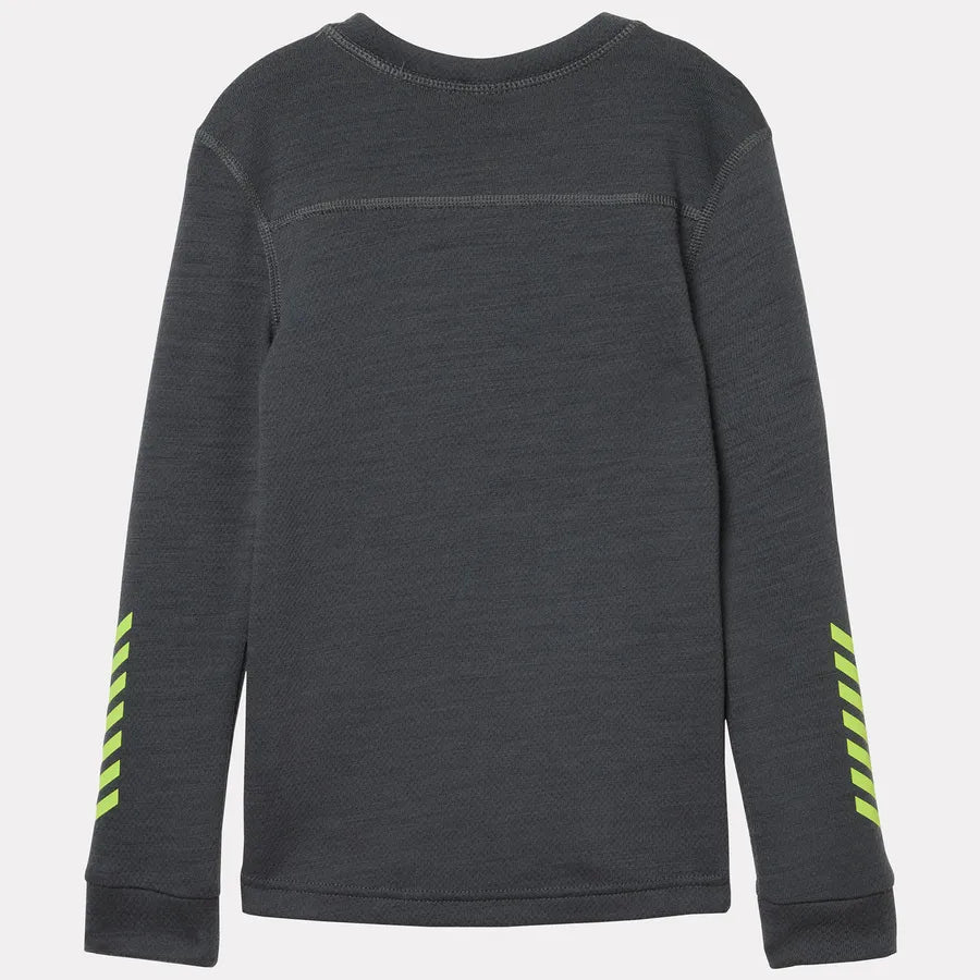 Helly Hansen Kids' LIFA® Merino Wool Base Layer Set Skiundertøj Børn - Thunder Grey