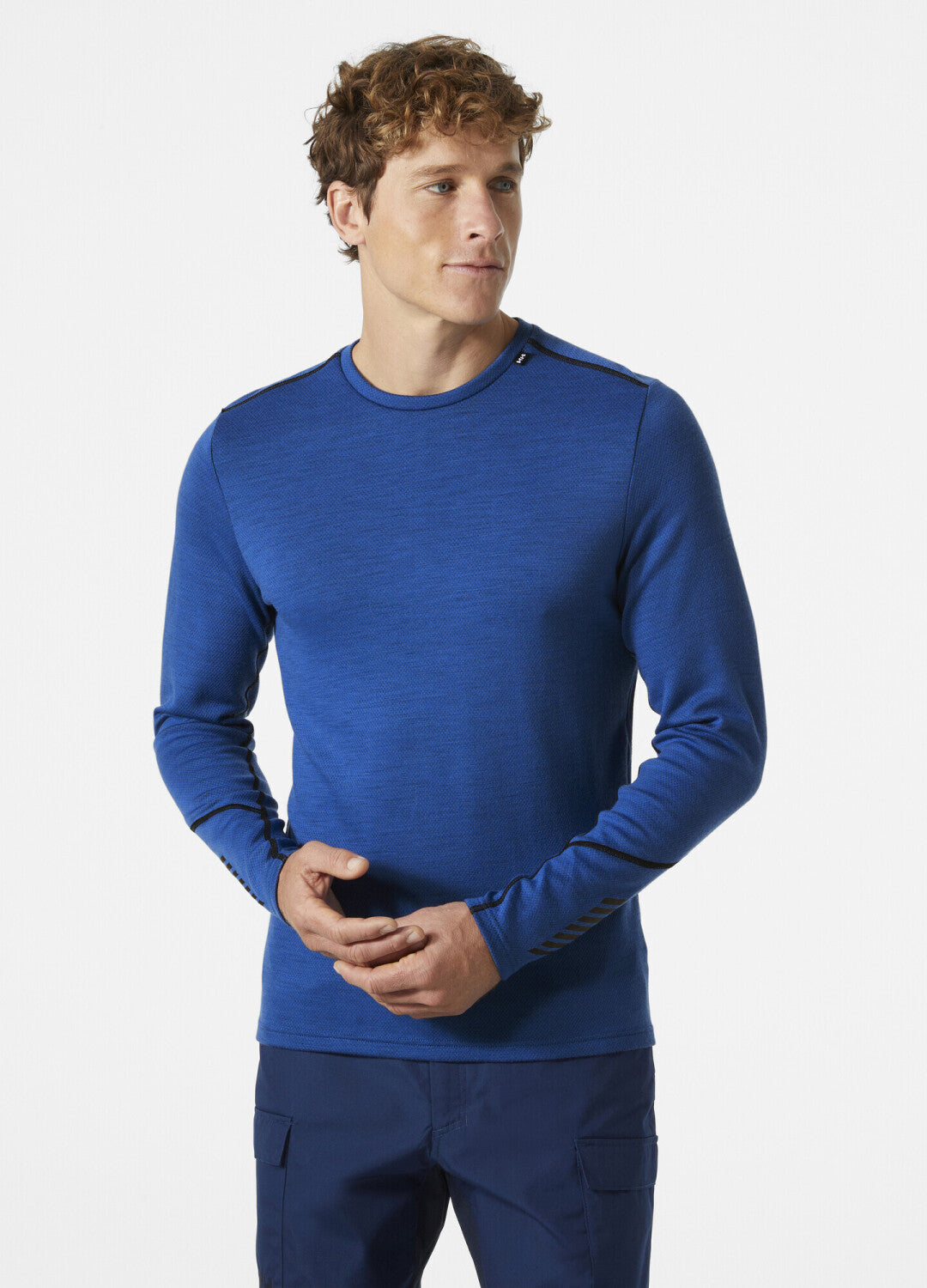 Helly Hansen Men's LIFA® Merino Midweight Crew Base Layer Skiundertrøje Herre - Cobalt - Cobalt