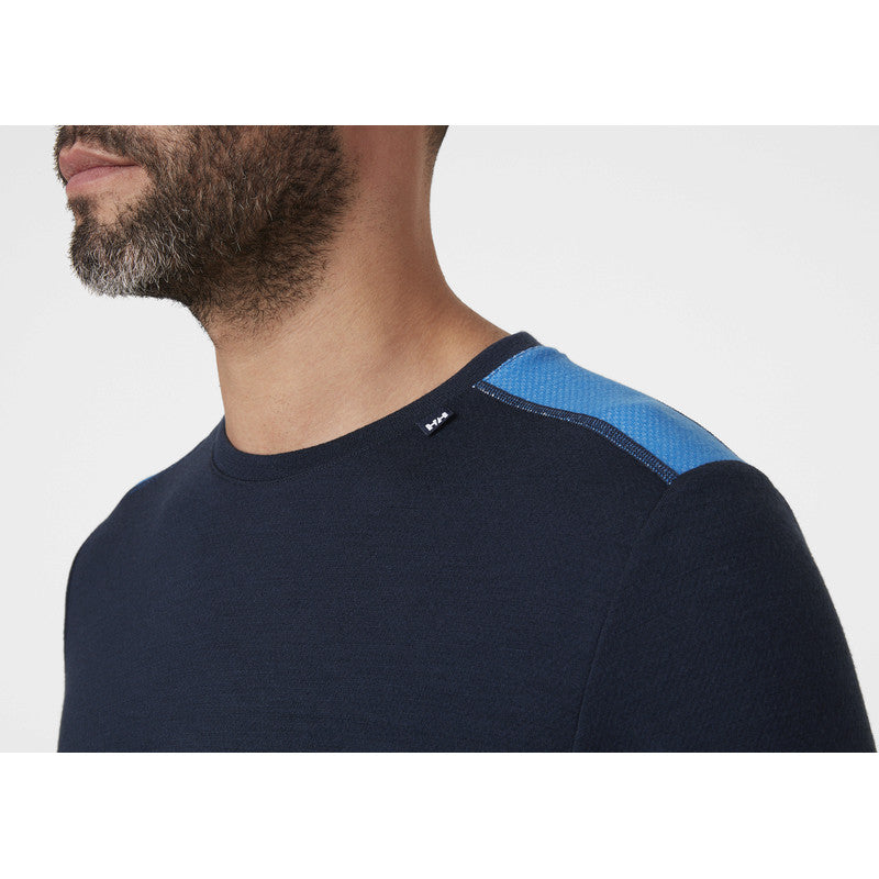 Helly Hansen Men's LIFA® Merino Midweight Crew Base Layer Skiundertrøje Herre - Navy -