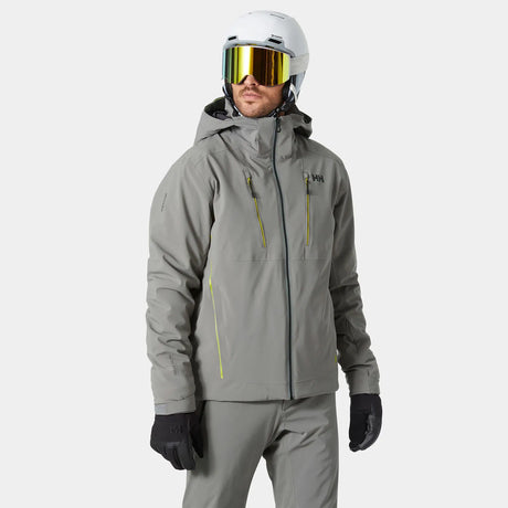 Helly Hansen Men's Alpha 4.0 Skisæt Herre - Concrete / Dark Creek -