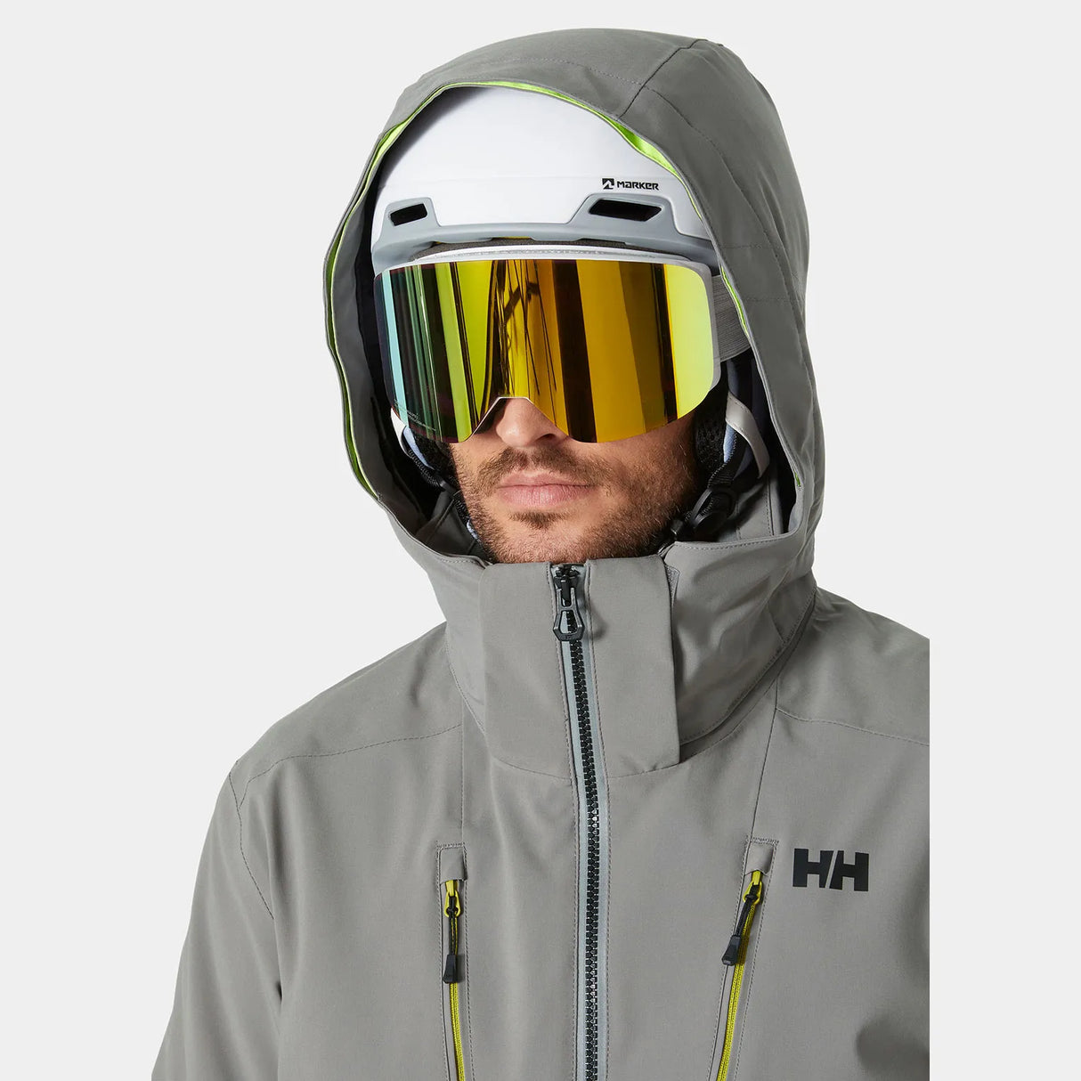 Helly Hansen Men's Alpha 4.0 Skisæt Herre - Concrete / Dark Creek -