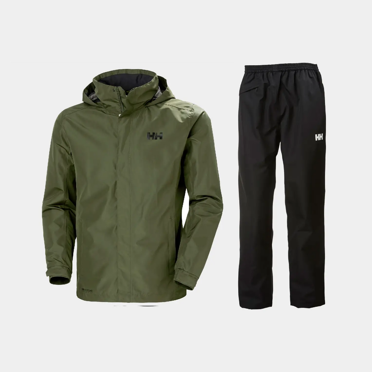 Helly Hansen Men's Dubliner Regnsæt Herre - Utility Green / Black - 5XL