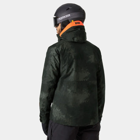 Helly Hansen Men's Powderface / Sogn Skisæt Herre - Black Marble / Neon Orange -