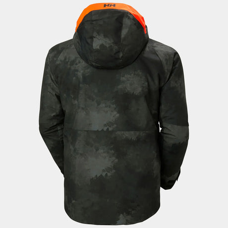 Helly Hansen Men's Powderface / Sogn Skisæt Herre - Black Marble / Neon Orange -