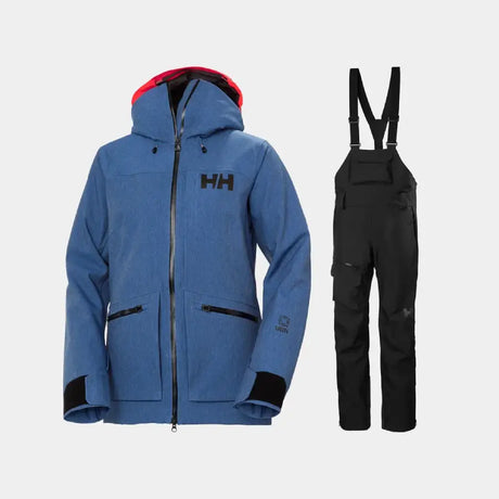 Helly Hansen Women’s Powderqueen Skisæt Dame - Deep Fjord / Black - XL