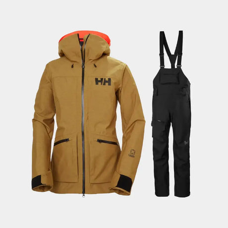 Helly Hansen Women’s Powderqueen Skisæt Dame - Lynx / Black - XL