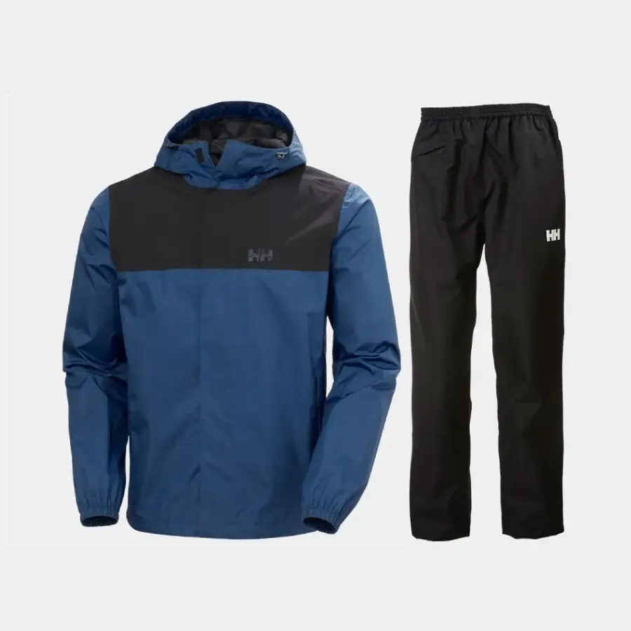 Helly Hansen Men's Vancouver Regnsæt Herre - Ocean / Black - 3XL