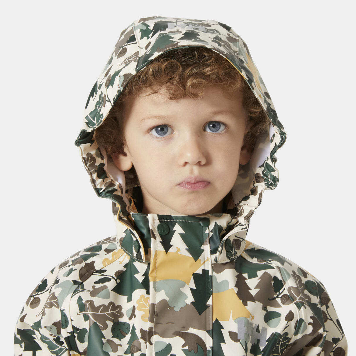 Helly Hansen Kids' Bergen PU AOP Regnsæt Børn - Jungle Green AOP -