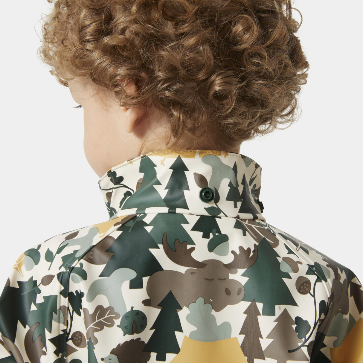 Helly Hansen Kids' Bergen PU AOP Regnsæt Børn - Jungle Green AOP -