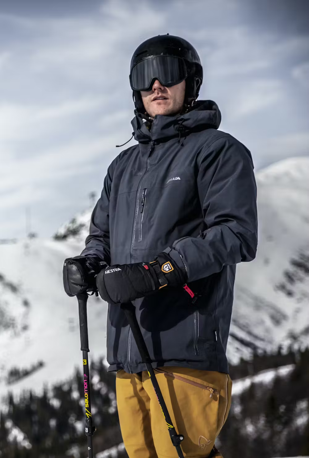 Hestra All Mountain Czone Mitt Skihandsker Dame / Herre - Black -