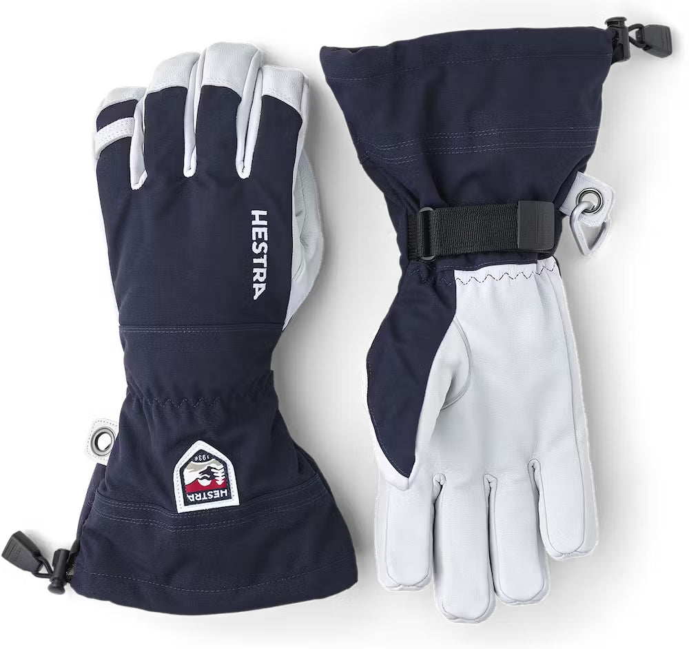 Hestra Army Leather Heli Ski 5-finger Skihandsker Dame / Herre - Navy - Navy