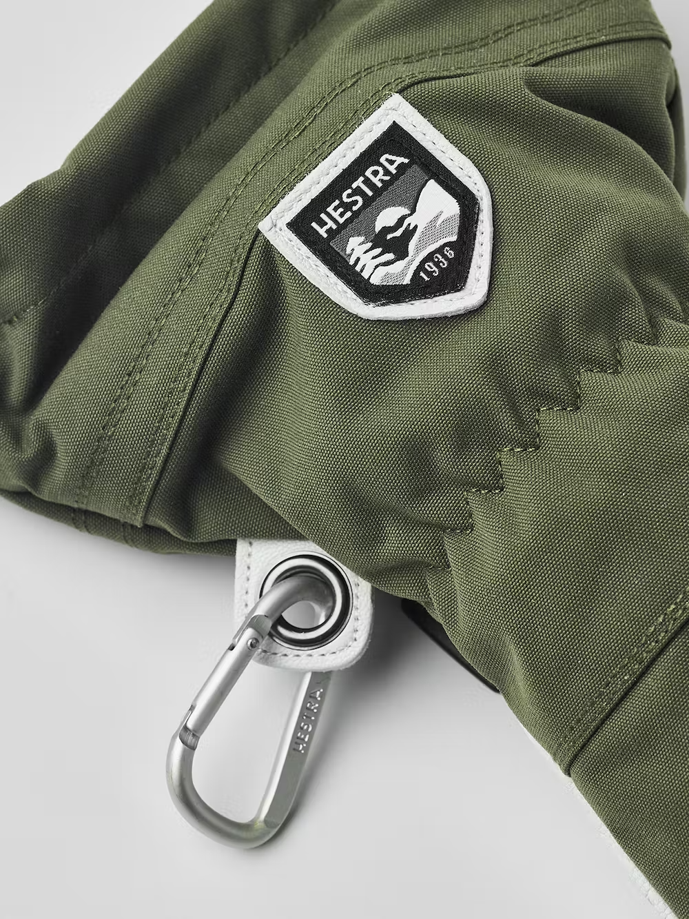 Hestra Army Leather Heli Ski 5-finger Skihandsker Dame / Herre - Olive -