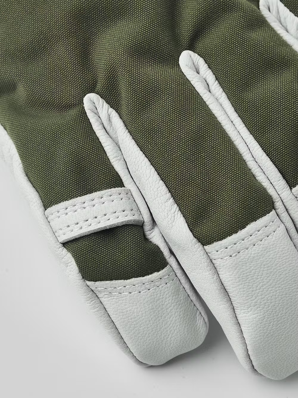 Hestra Army Leather Heli Ski 5-finger Skihandsker Dame / Herre - Olive -