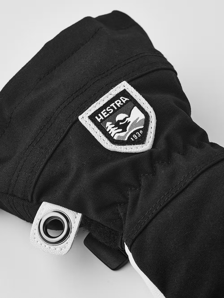 Hestra Army Leather Heli Ski Jr. 5-finger Skihandsker Børn - Black -