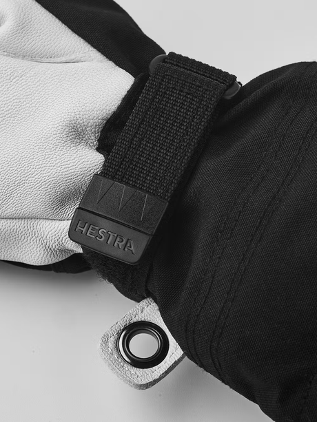 Hestra Army Leather Heli Ski Jr. 5-finger Skihandsker Børn - Black -