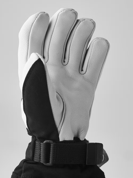 Hestra Army Leather Heli Ski Jr. 5-finger Skihandsker Børn - Black -
