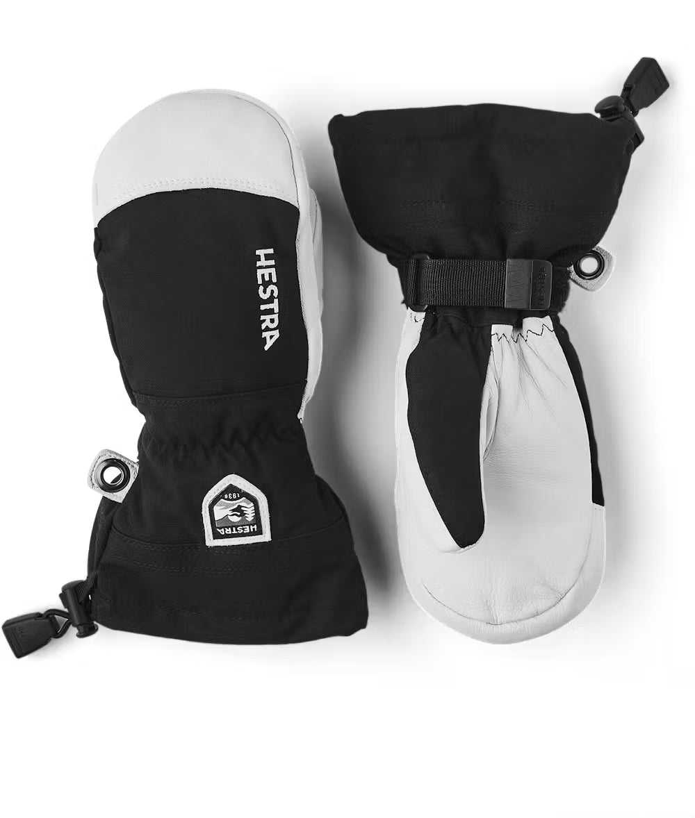 Hestra Army Leather Heli Ski Jr. Mitt Skiluffer Børn - Black - Black