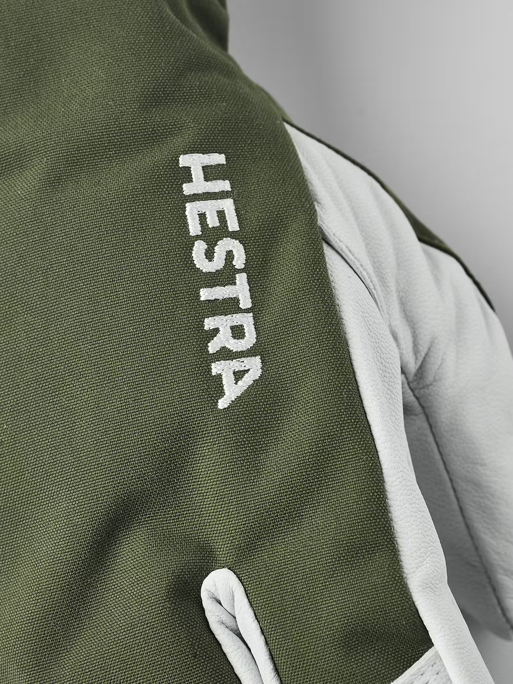 Hestra Army Leather Heli Ski 3-finger Skihandsker Dame / Herre - Olive -