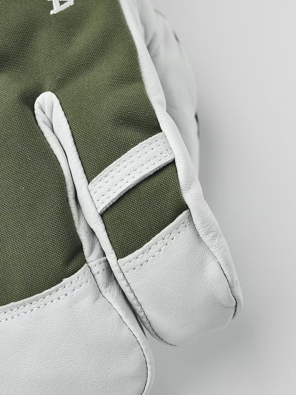 Hestra Army Leather Heli Ski 3-finger Skihandsker Dame / Herre - Olive -