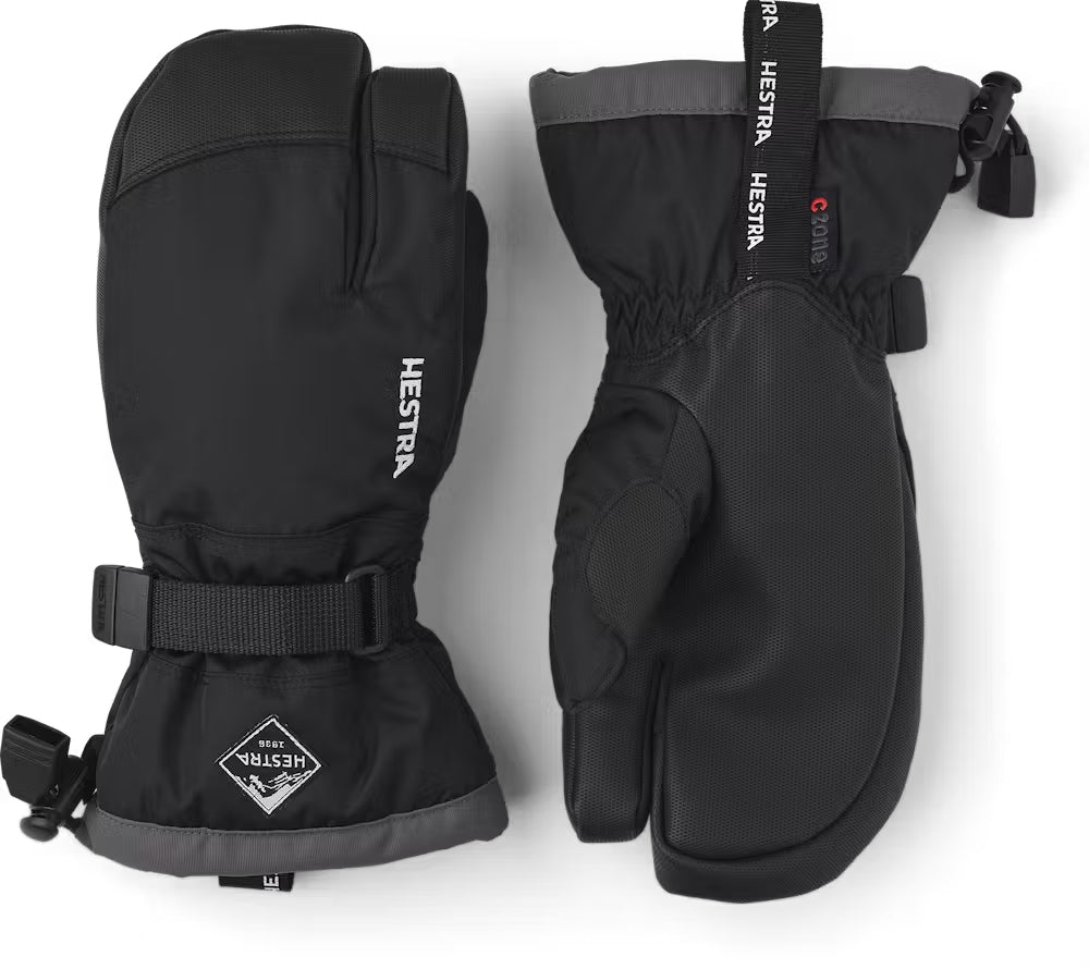Hestra Gauntlet CZone Jr. 3-finger Skihandsker Børn - Black & graphite - Black & graphite