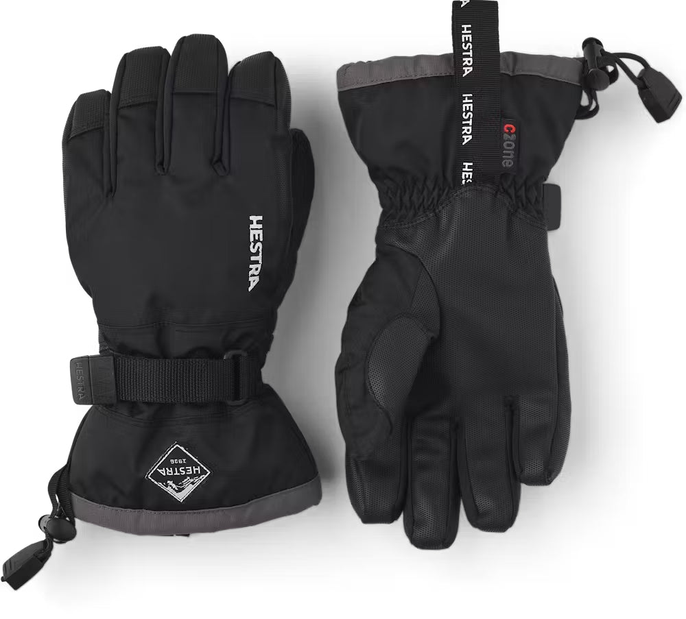 Hestra Gauntlet CZone Jr. 5-finger Skihandsker Børn - Black & graphite - Black & graphite