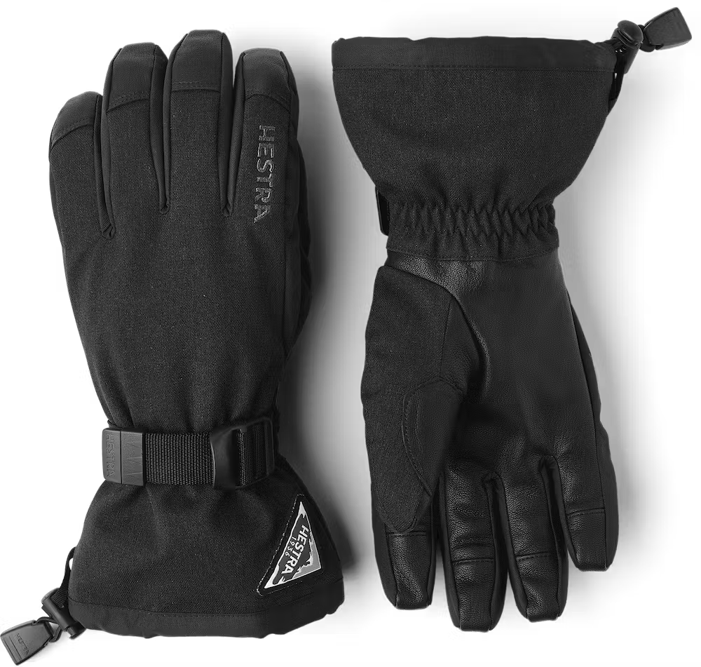 Hestra Powder Gauntlet 5-finger Skihandsker Dame / Herre - Black - Black