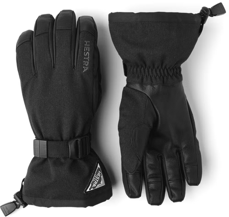Hestra Powder Gauntlet 5-finger Skihandsker Dame / Herre - Black - Black