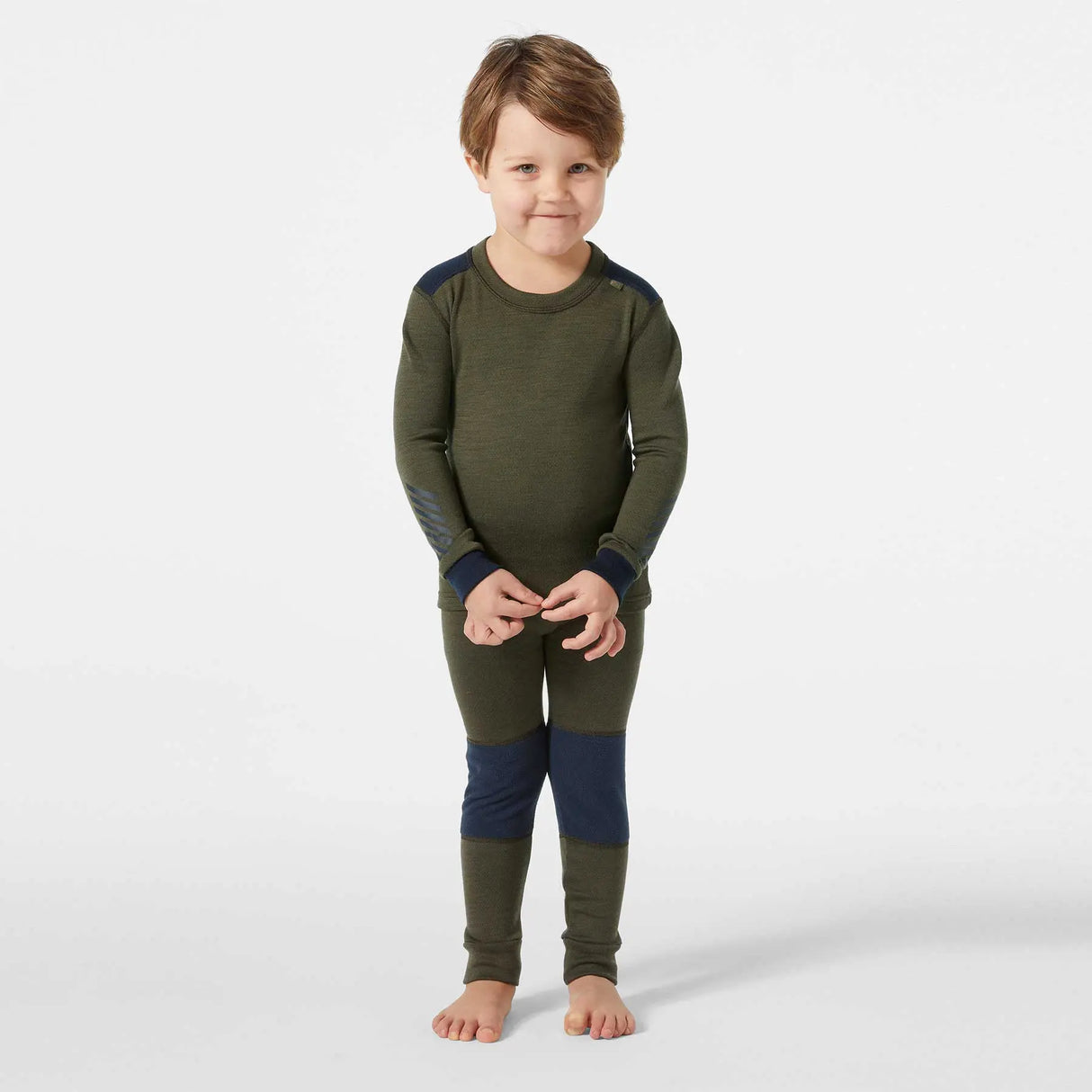 Helly Hansen Kids' LIFA® Merino Wool Base Layer Set Skiundertøj Børn - Utillity Green -