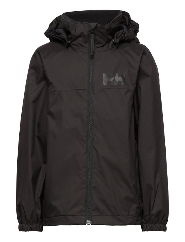 Helly Hansen Juniors' Urban Rain Jacket Regnjakke Børn - Black - Black