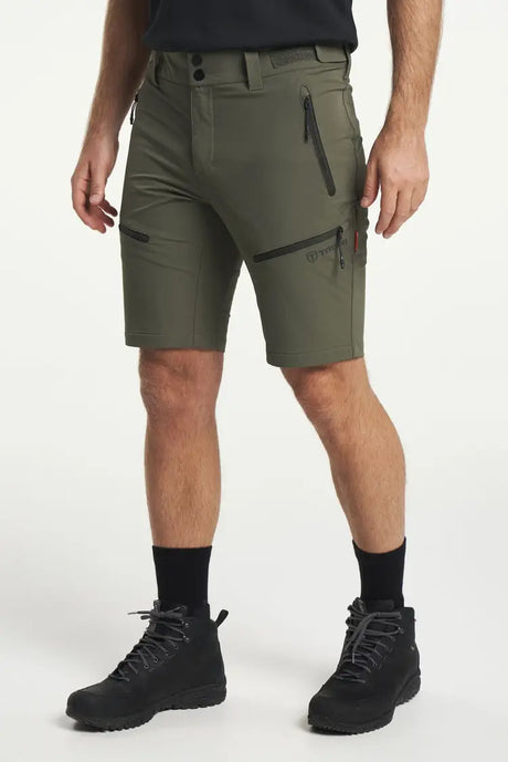 Tenson TXlite Flex Shorts Herre - Dark Olive - Dark Olive
