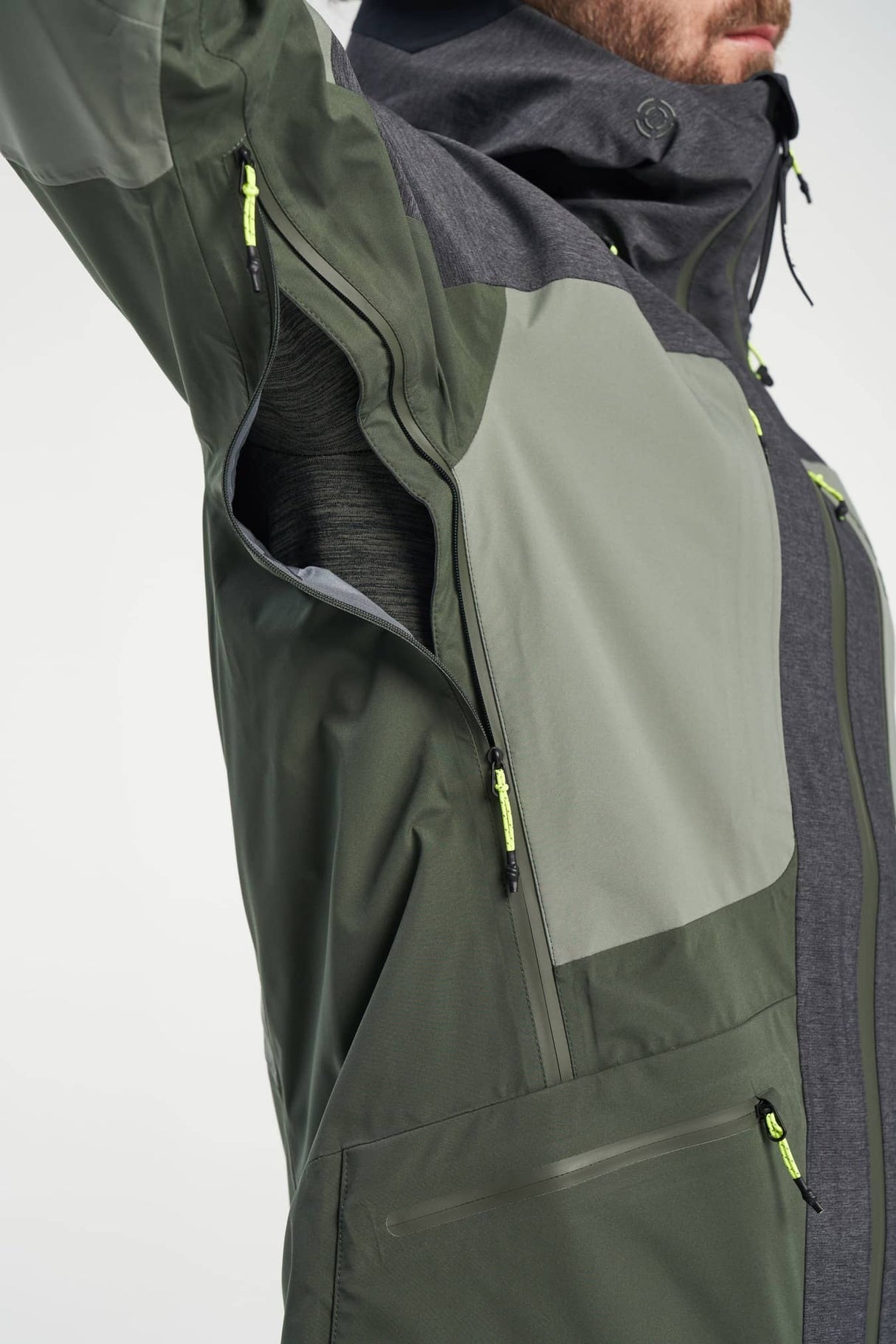 Tenson Touring Shell Jacket Men Skijakke Herre - Dark Green -