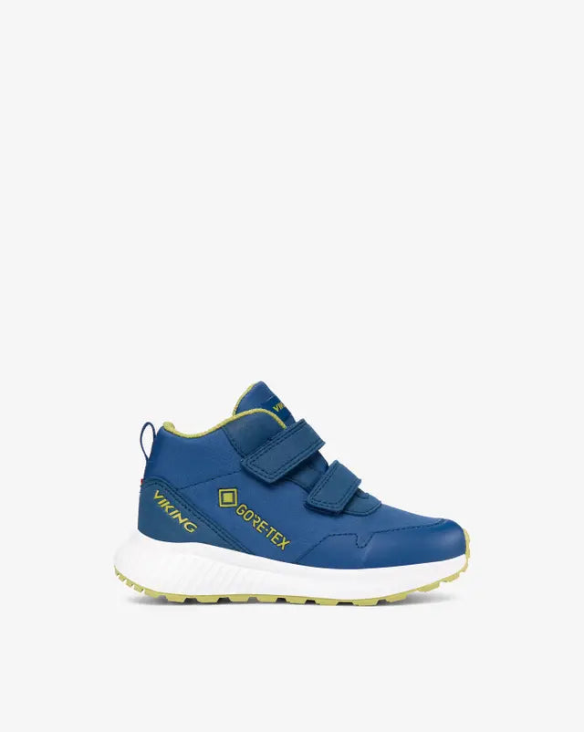 Viking Aery Track Mid F GTX Kids Sneaker Børn - Blue / Khaki - Blue Khaki