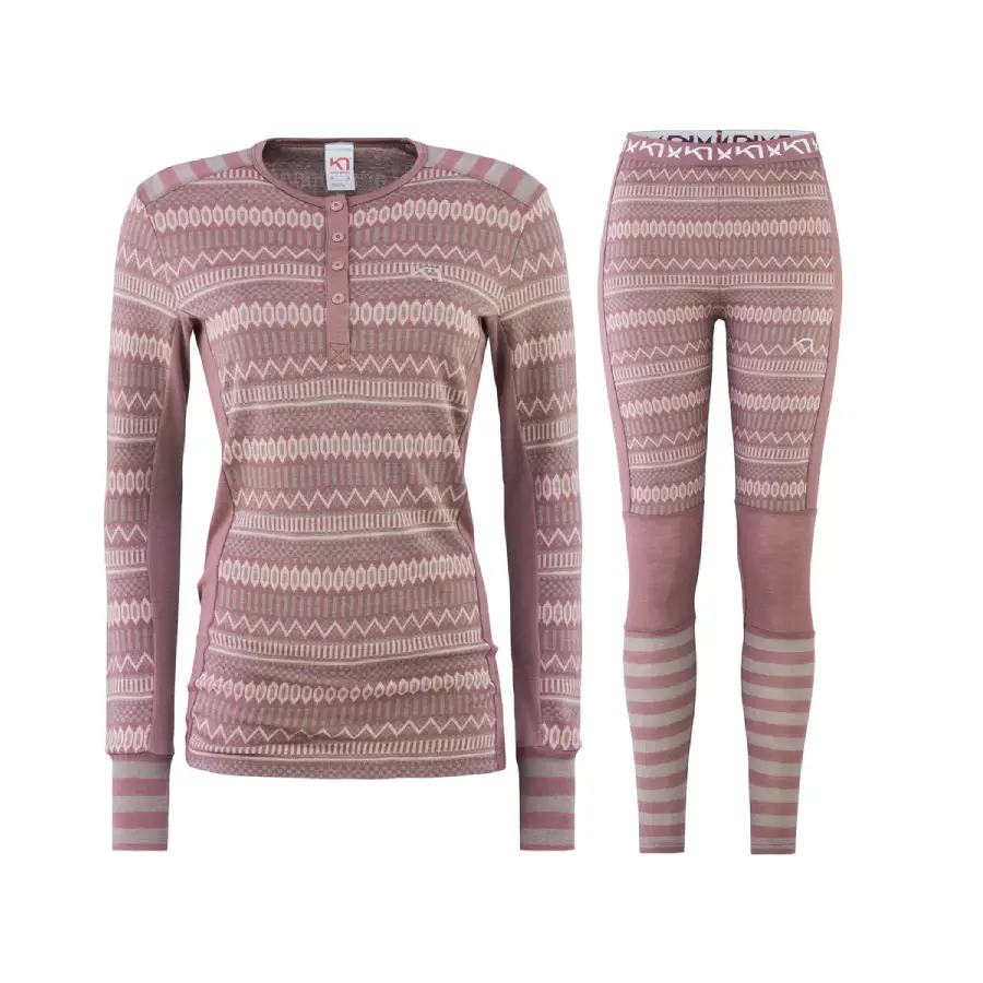 Kari Traa Åkle Long Sleeve Skiundertøj Sæt Dame - Taupe -