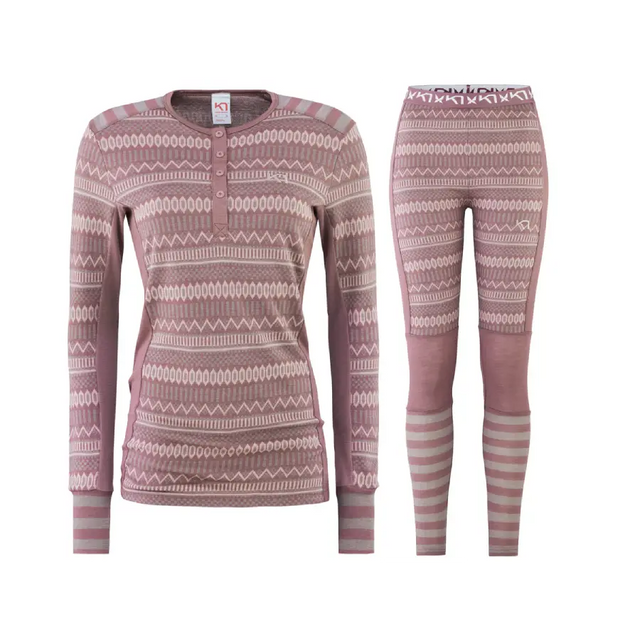 Kari Traa Åkle Long Sleeve Skiundertøj Sæt Dame - Taupe -