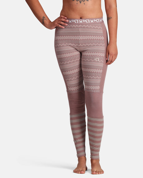 Kari Traa Åkle Long Sleeve Skiundertøj Sæt Dame - Taupe -