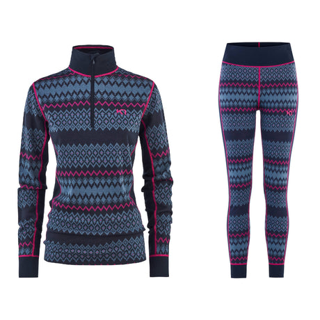 Kari Traa Agnes 2.0 Half Zip Skiundertøj Sæt Dame - Royal - XL