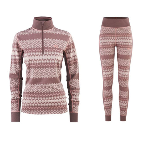 Kari Traa Agnes 2.0 Half Zip Skiundertøj Sæt Dame - Taupe - XL