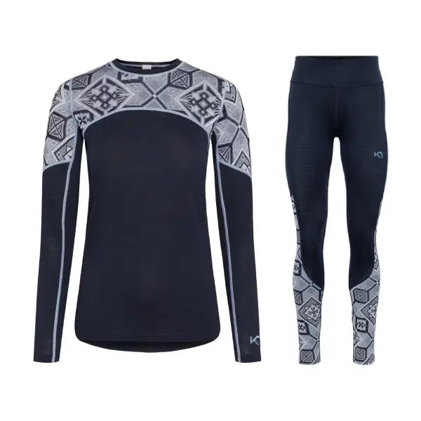 Kari Traa Eloise Long Sleeve Skiundertøj Sæt Dame - Royal - XL