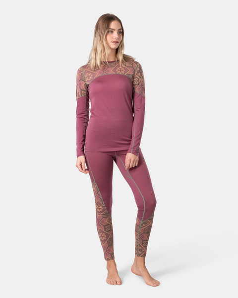 Kari Traa Eloise Long Sleeve Skiundertrøje Dame - Plum -