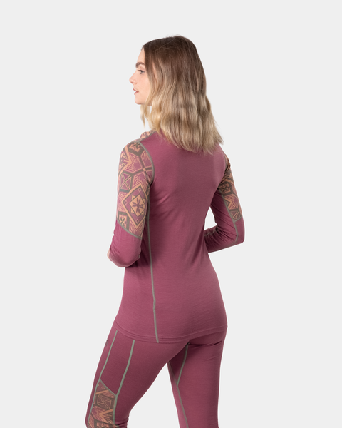 Kari Traa Eloise Long Sleeve Skiundertrøje Dame - Plum -
